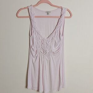 Bordeaux light pink ruffled tank sz. S